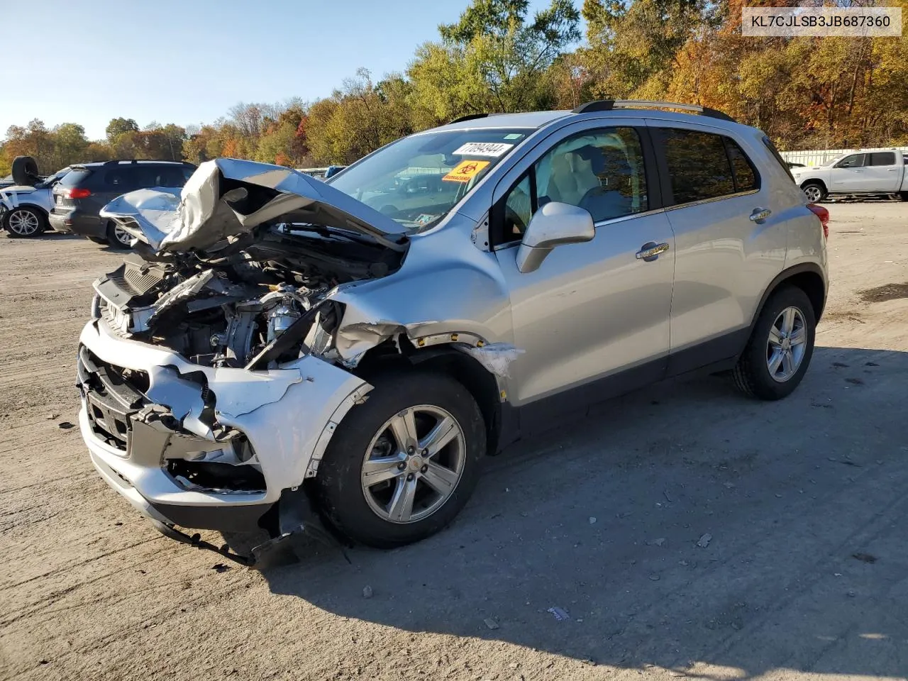 2018 Chevrolet Trax 1Lt VIN: KL7CJLSB3JB687360 Lot: 77094944