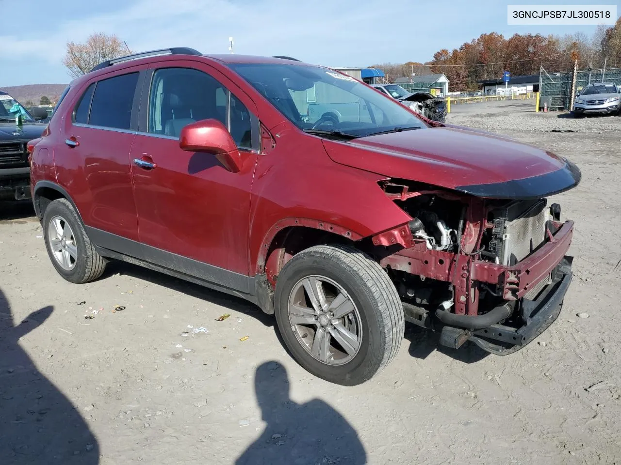 2018 Chevrolet Trax 1Lt VIN: 3GNCJPSB7JL300518 Lot: 78300694