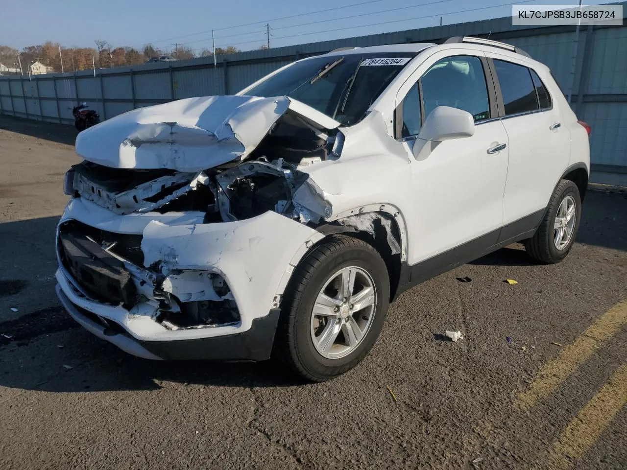 2018 Chevrolet Trax 1Lt VIN: KL7CJPSB3JB658724 Lot: 78415284