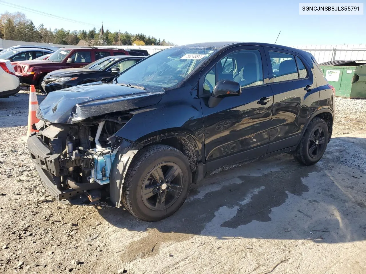 2018 Chevrolet Trax Ls VIN: 3GNCJNSB8JL355791 Lot: 78654884