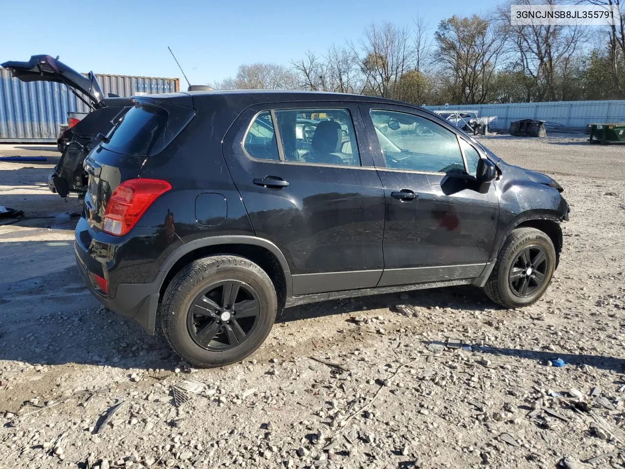 2018 Chevrolet Trax Ls VIN: 3GNCJNSB8JL355791 Lot: 78654884