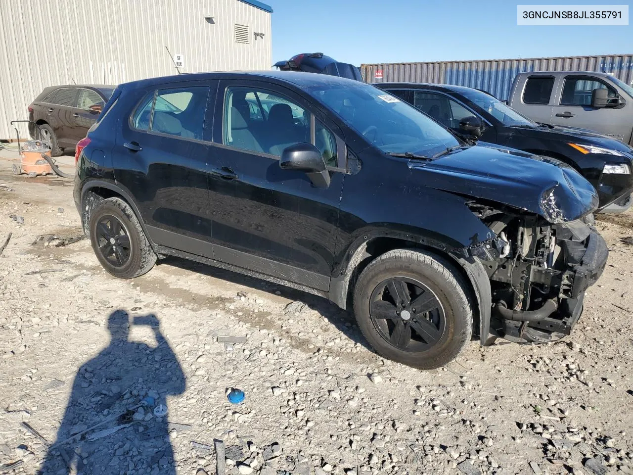 2018 Chevrolet Trax Ls VIN: 3GNCJNSB8JL355791 Lot: 78654884