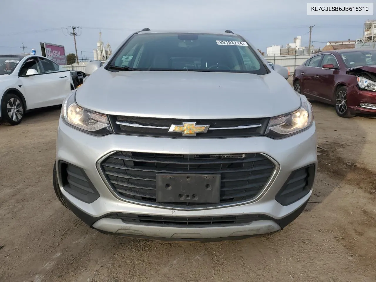 2018 Chevrolet Trax 1Lt VIN: KL7CJLSB6JB618310 Lot: 80153214