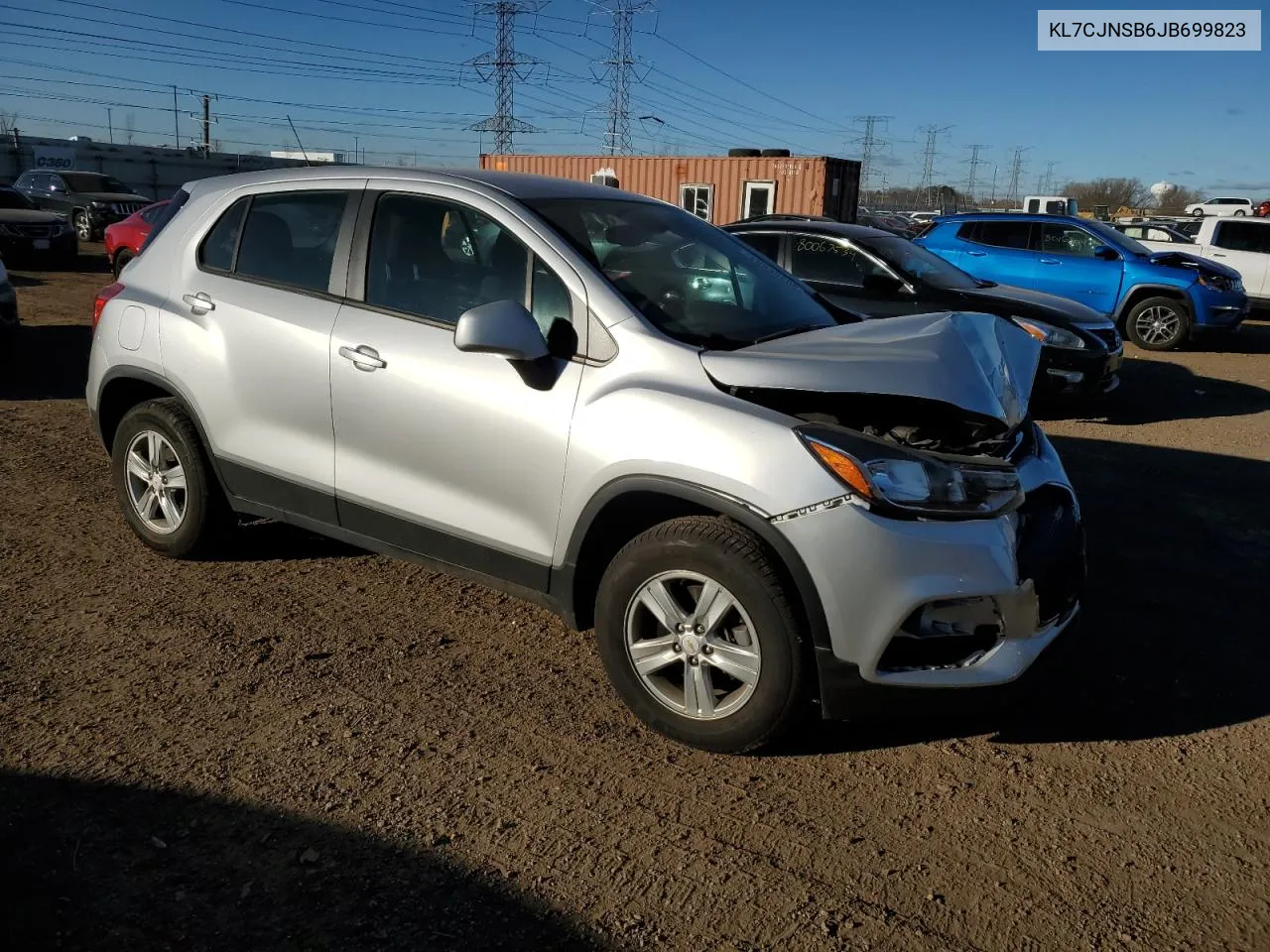 2018 Chevrolet Trax Ls VIN: KL7CJNSB6JB699823 Lot: 80366684