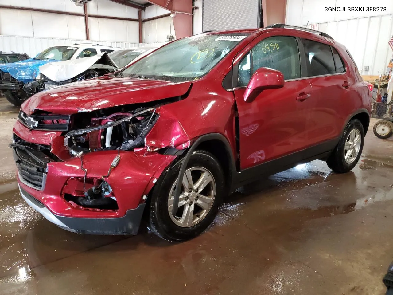 2019 Chevrolet Trax 1Lt VIN: 3GNCJLSBXKL388278 Lot: 57478604