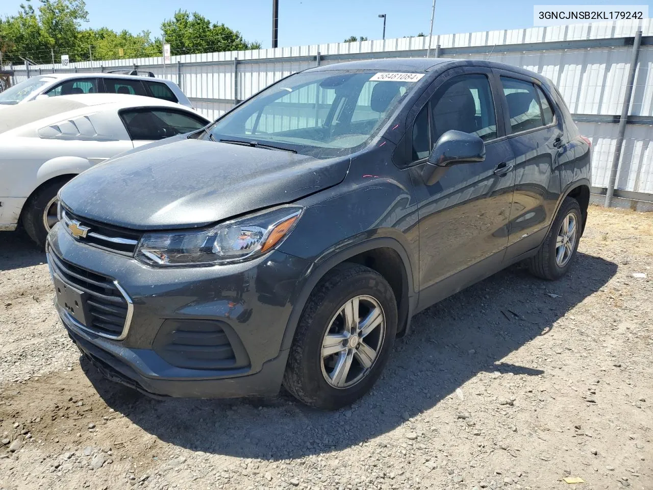 2019 Chevrolet Trax Ls VIN: 3GNCJNSB2KL179242 Lot: 58481084