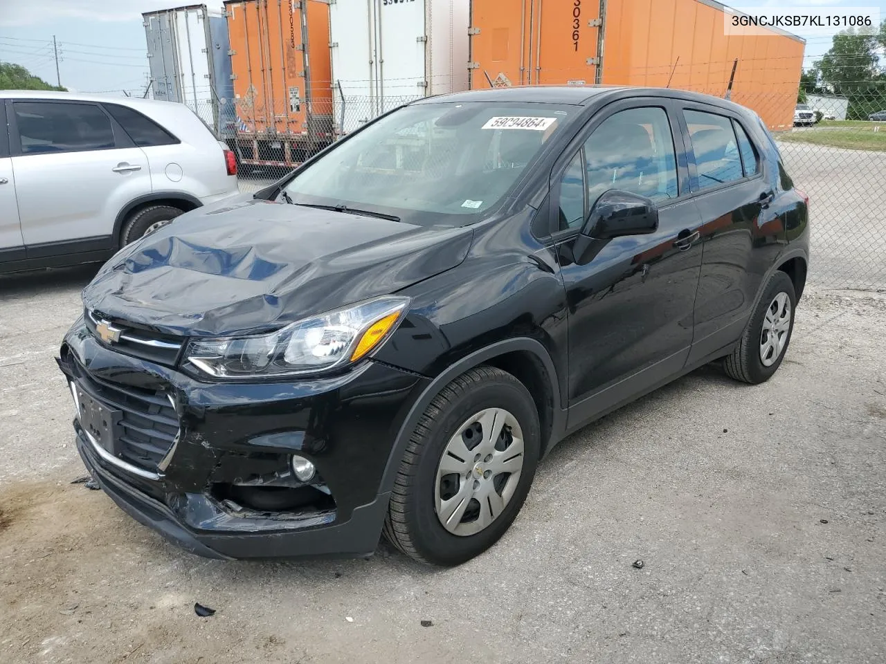 2019 Chevrolet Trax Ls VIN: 3GNCJKSB7KL131086 Lot: 59094864