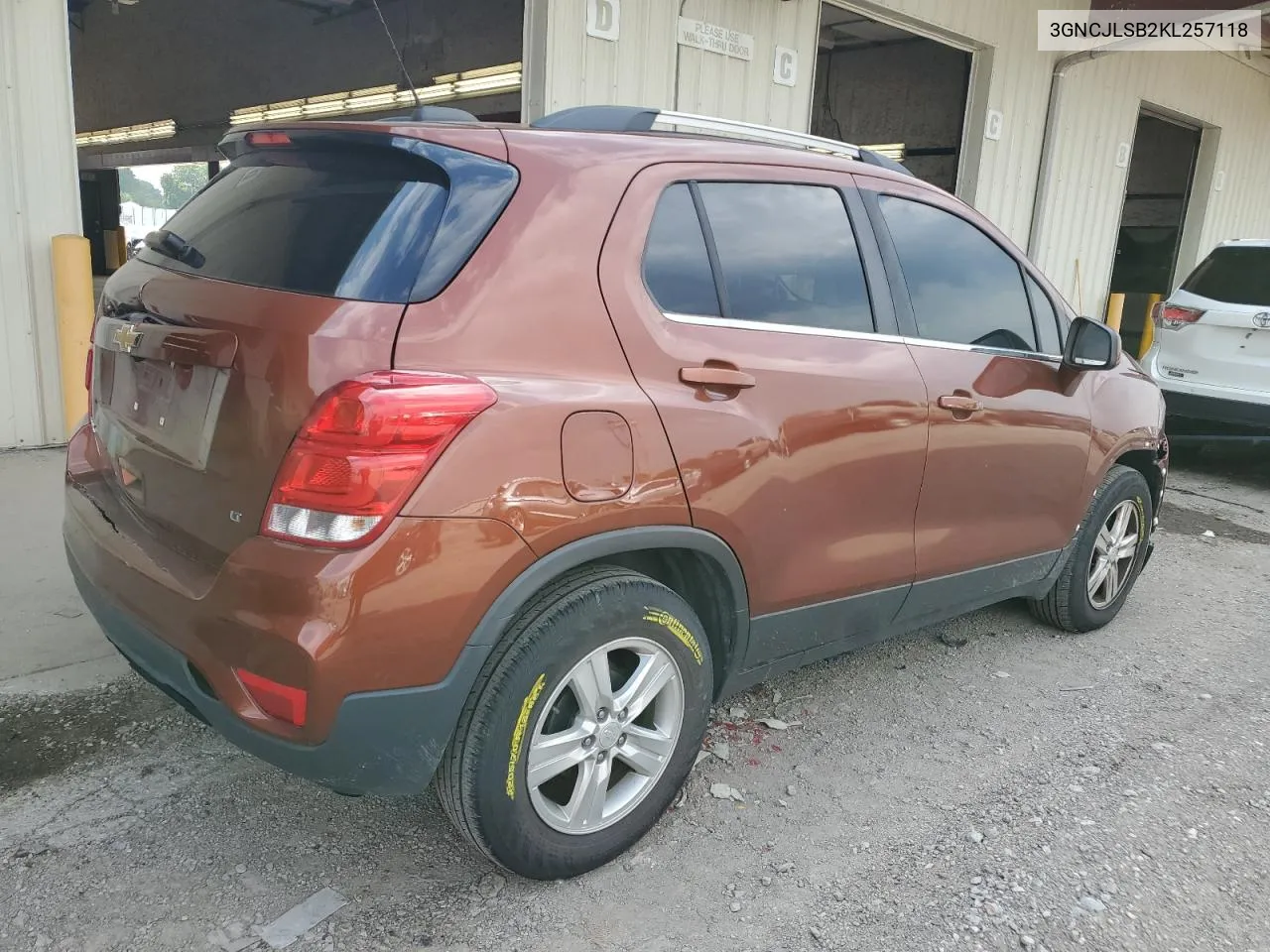 2019 Chevrolet Trax 1Lt VIN: 3GNCJLSB2KL257118 Lot: 59948784