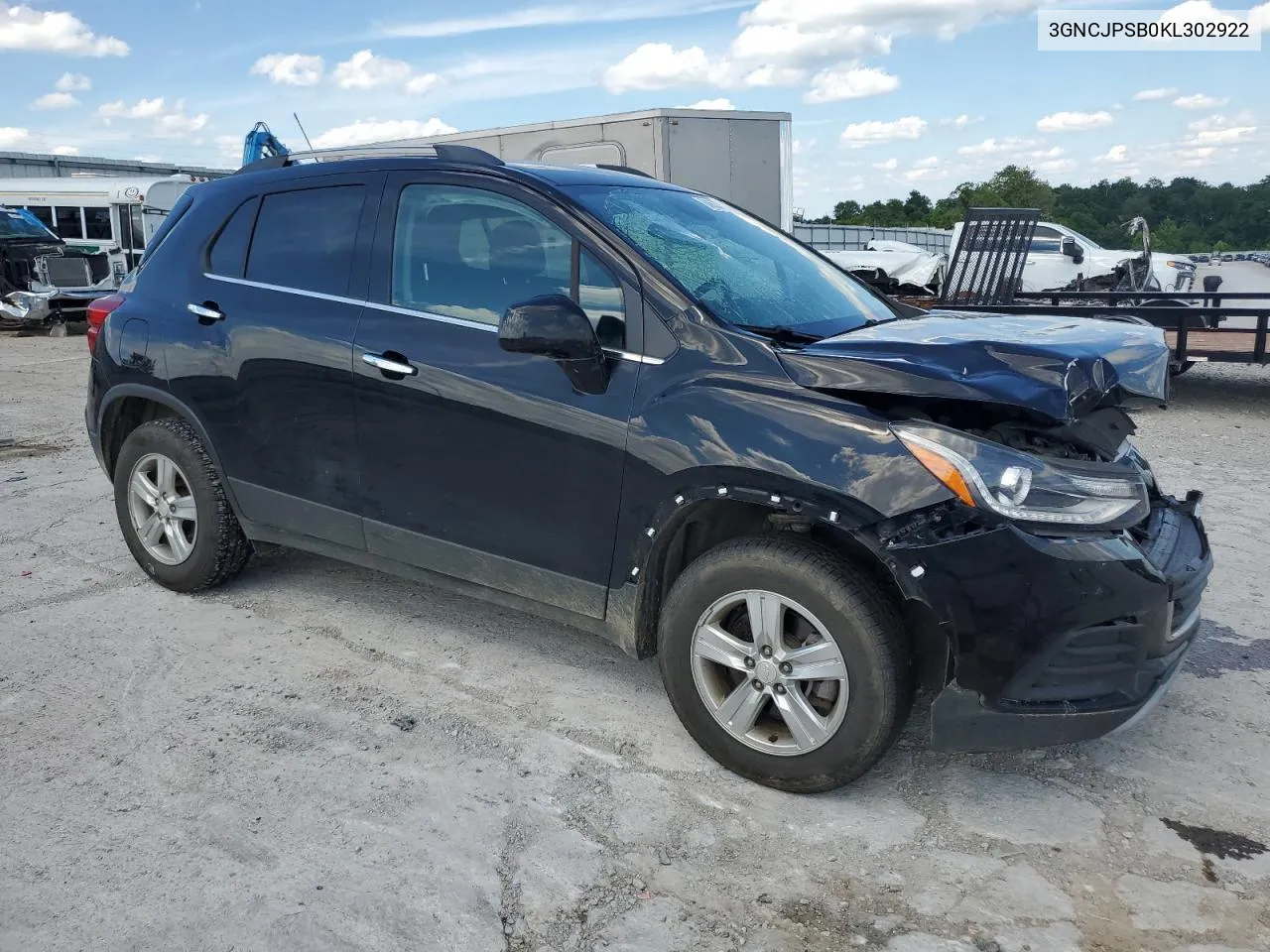 2019 Chevrolet Trax 1Lt VIN: 3GNCJPSB0KL302922 Lot: 60633874