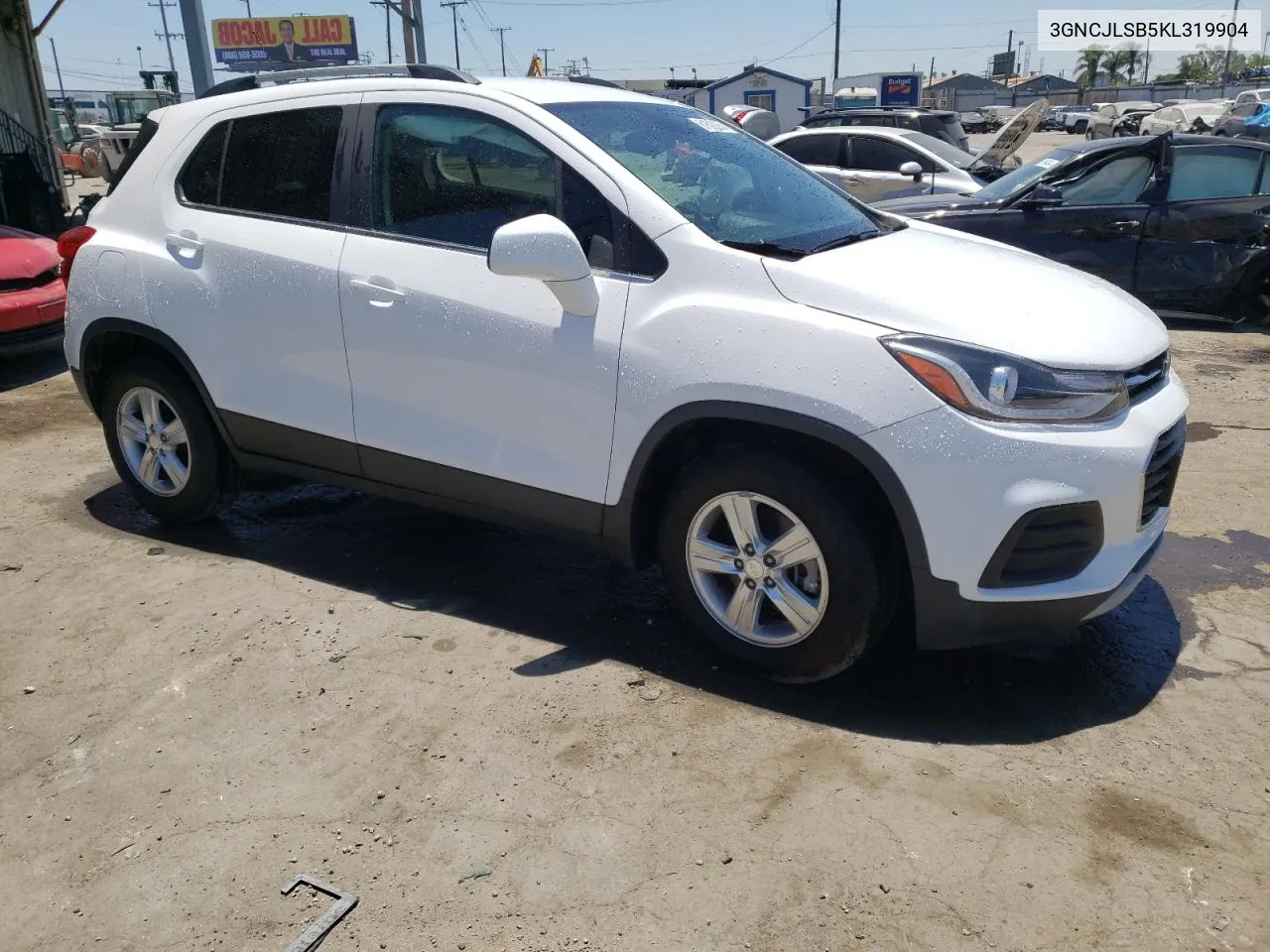 2019 Chevrolet Trax 1Lt VIN: 3GNCJLSB5KL319904 Lot: 61502264