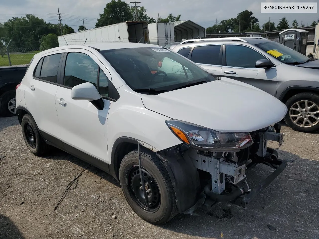 2019 Chevrolet Trax Ls VIN: 3GNCJKSB6KL179257 Lot: 62484804