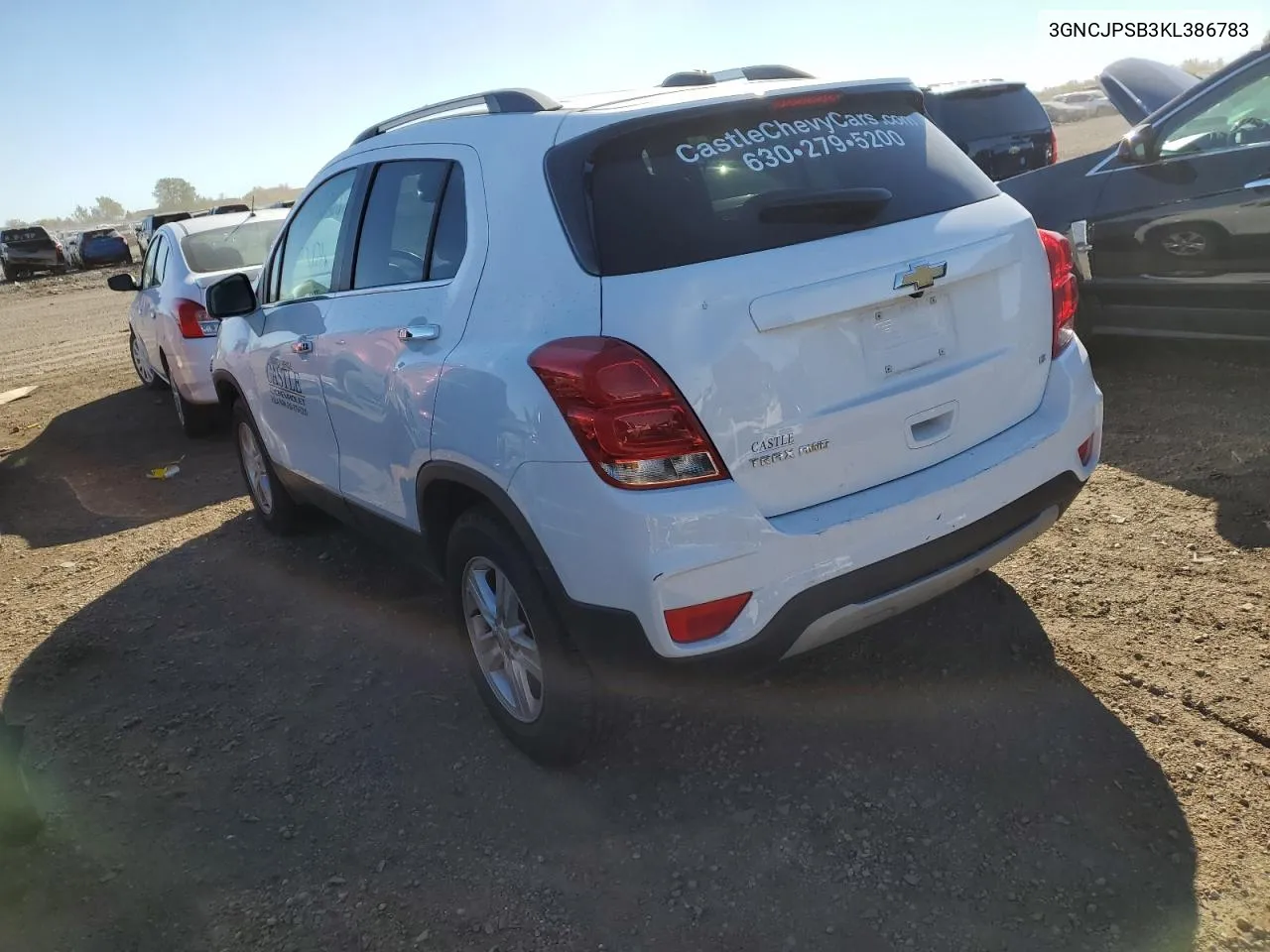 2019 Chevrolet Trax 1Lt VIN: 3GNCJPSB3KL386783 Lot: 63980284