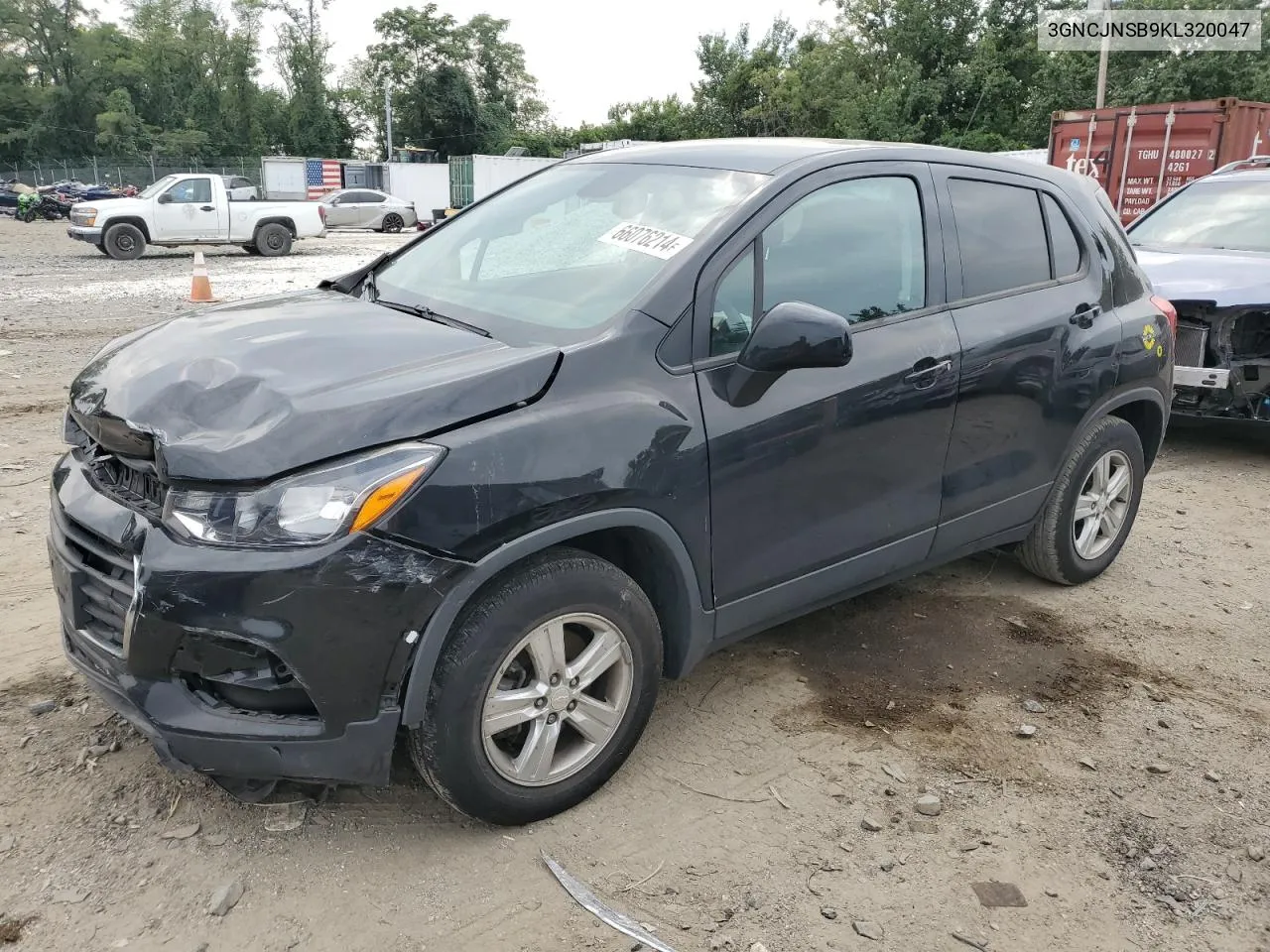 2019 Chevrolet Trax Ls VIN: 3GNCJNSB9KL320047 Lot: 66076214