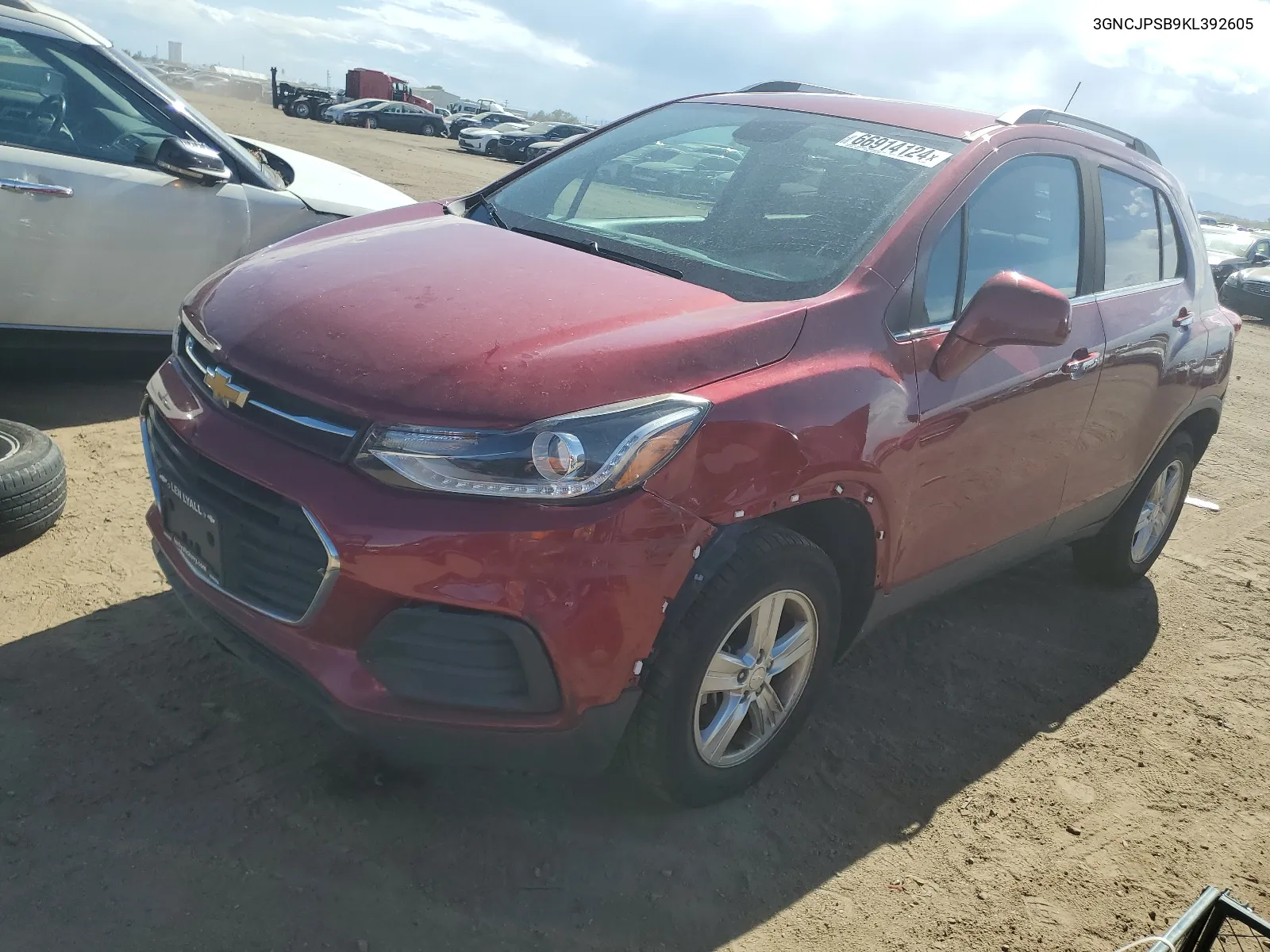 2019 Chevrolet Trax 1Lt VIN: 3GNCJPSB9KL392605 Lot: 66914124