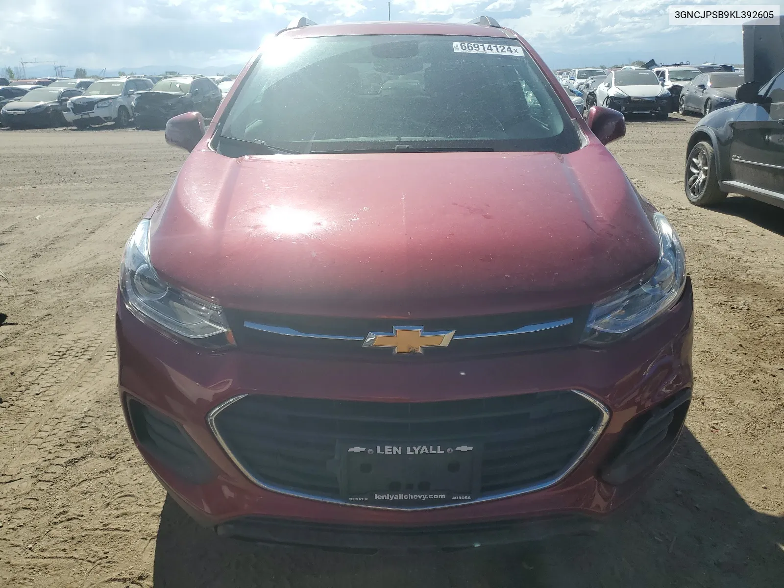 2019 Chevrolet Trax 1Lt VIN: 3GNCJPSB9KL392605 Lot: 66914124