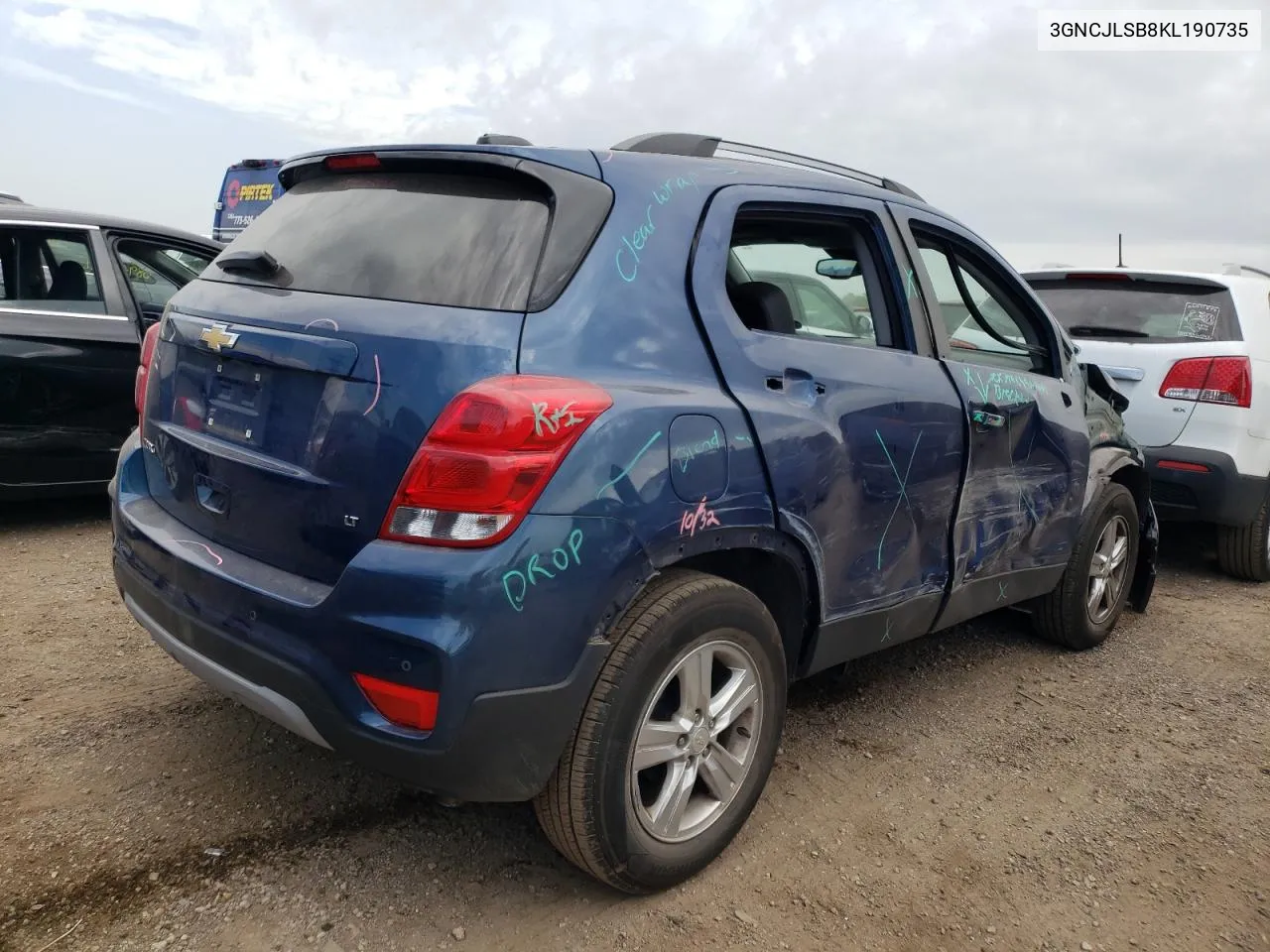 2019 Chevrolet Trax 1Lt VIN: 3GNCJLSB8KL190735 Lot: 68295514