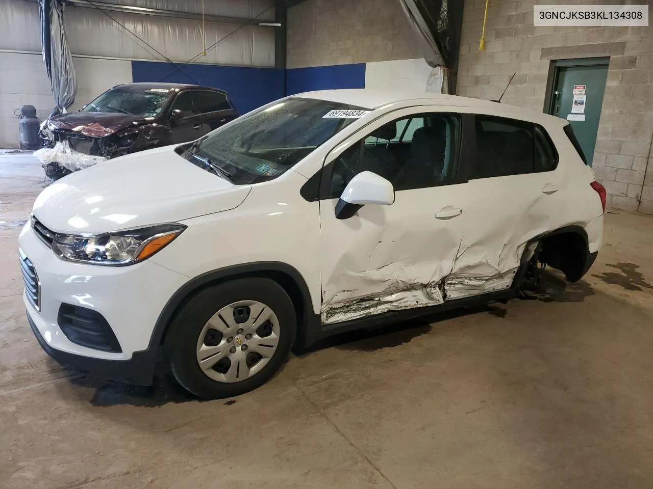 2019 Chevrolet Trax Ls VIN: 3GNCJKSB3KL134308 Lot: 69194834