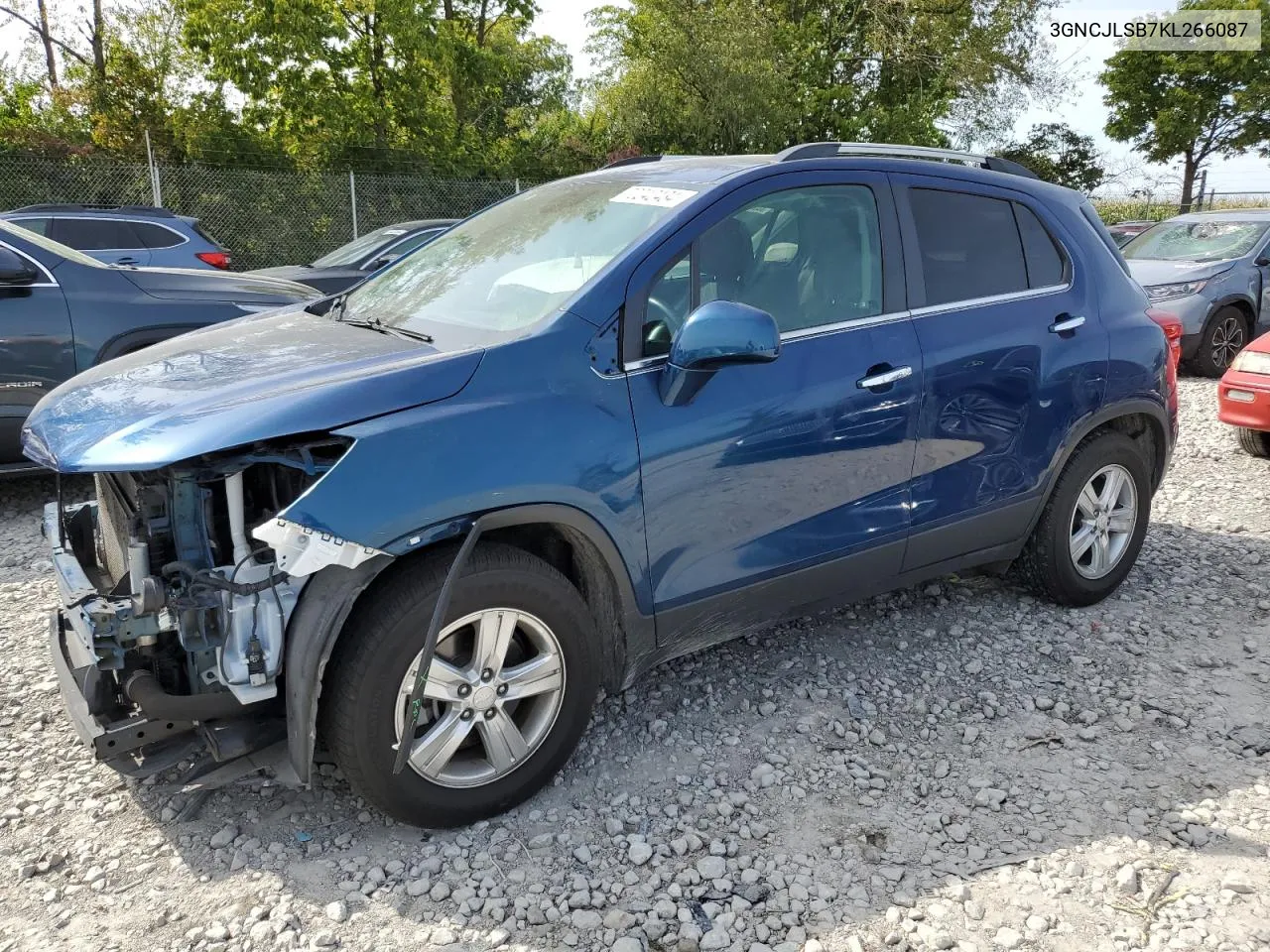 2019 Chevrolet Trax 1Lt VIN: 3GNCJLSB7KL266087 Lot: 70242434