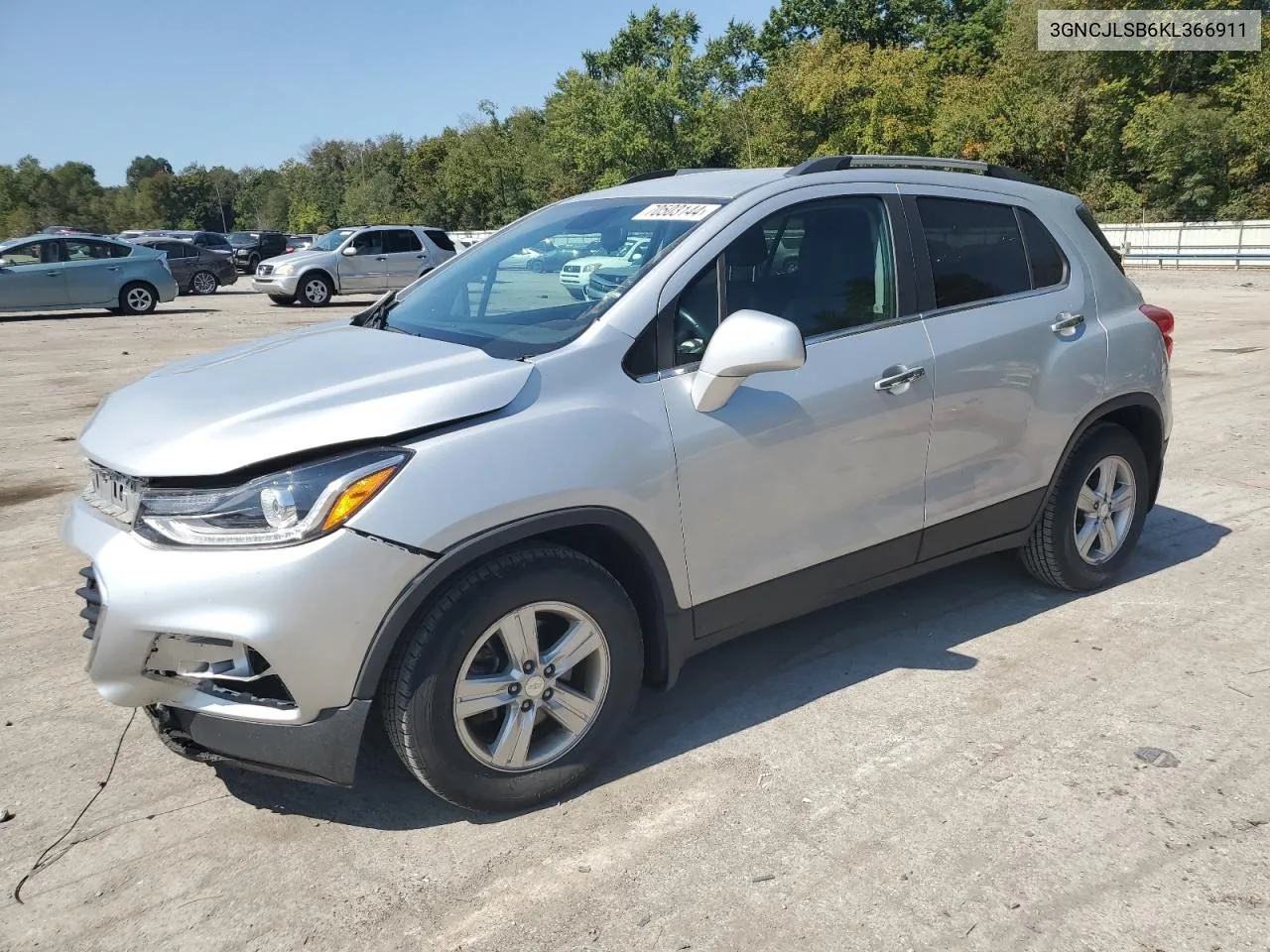 2019 Chevrolet Trax 1Lt VIN: 3GNCJLSB6KL366911 Lot: 70503144