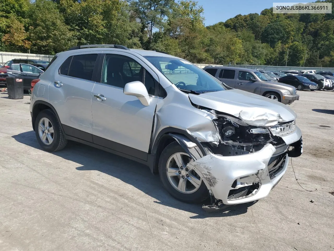 2019 Chevrolet Trax 1Lt VIN: 3GNCJLSB6KL366911 Lot: 70503144