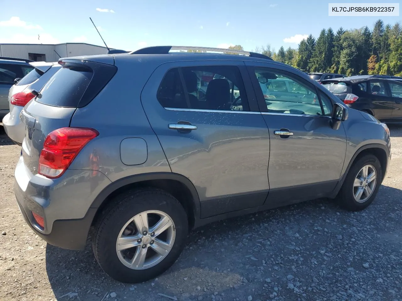 2019 Chevrolet Trax 1Lt VIN: KL7CJPSB6KB922357 Lot: 70685774