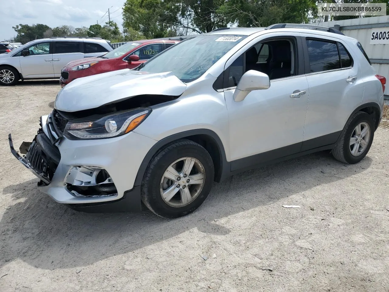 2019 Chevrolet Trax 1Lt VIN: KL7CJLSB0KB886559 Lot: 71503014