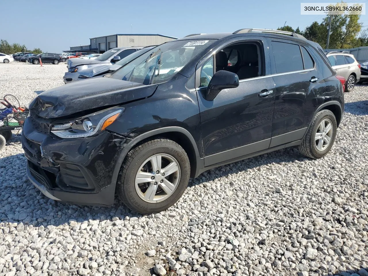 2019 Chevrolet Trax 1Lt VIN: 3GNCJLSB9KL362660 Lot: 71591114