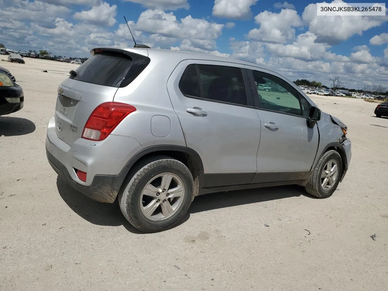 3GNCJKSB3KL265478 2019 Chevrolet Trax Ls