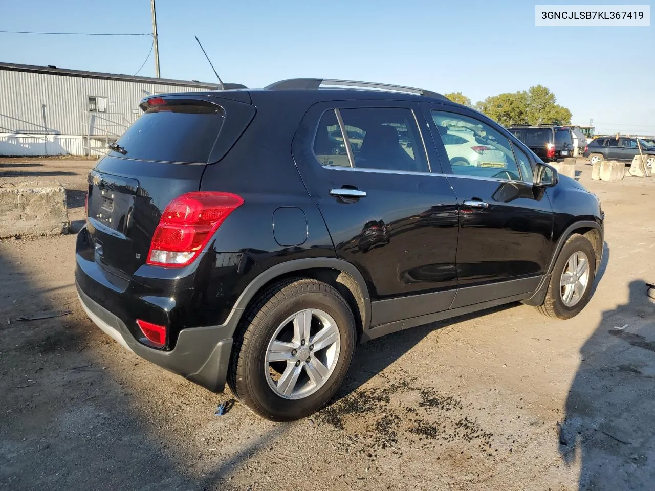 2019 Chevrolet Trax 1Lt VIN: 3GNCJLSB7KL367419 Lot: 72457594