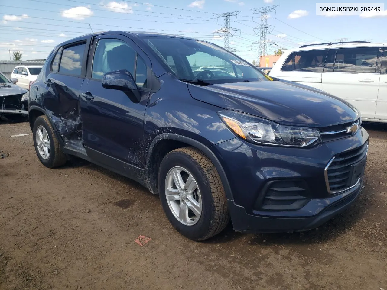 2019 Chevrolet Trax Ls VIN: 3GNCJKSB2KL209449 Lot: 72853994