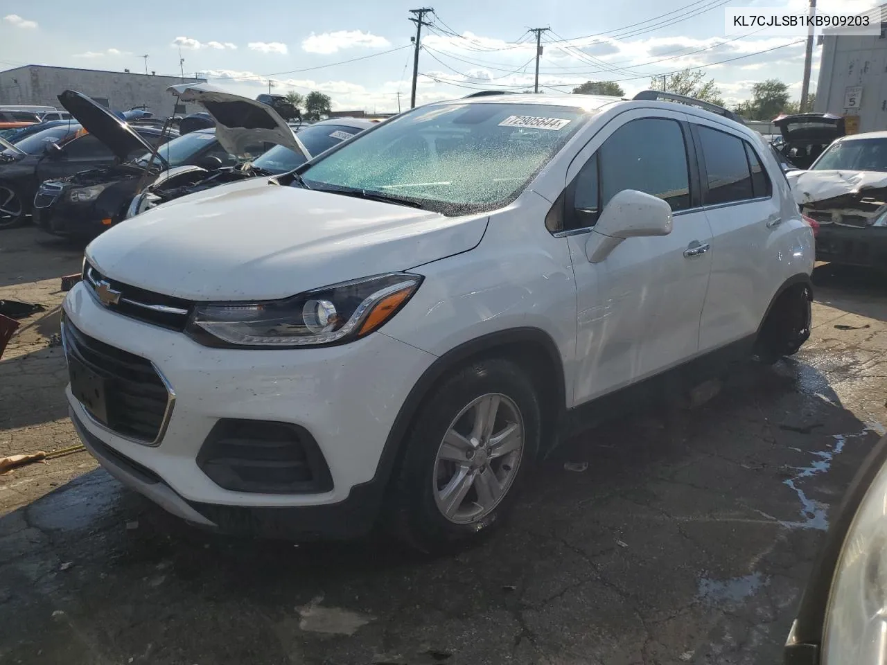 2019 Chevrolet Trax 1Lt VIN: KL7CJLSB1KB909203 Lot: 72905644