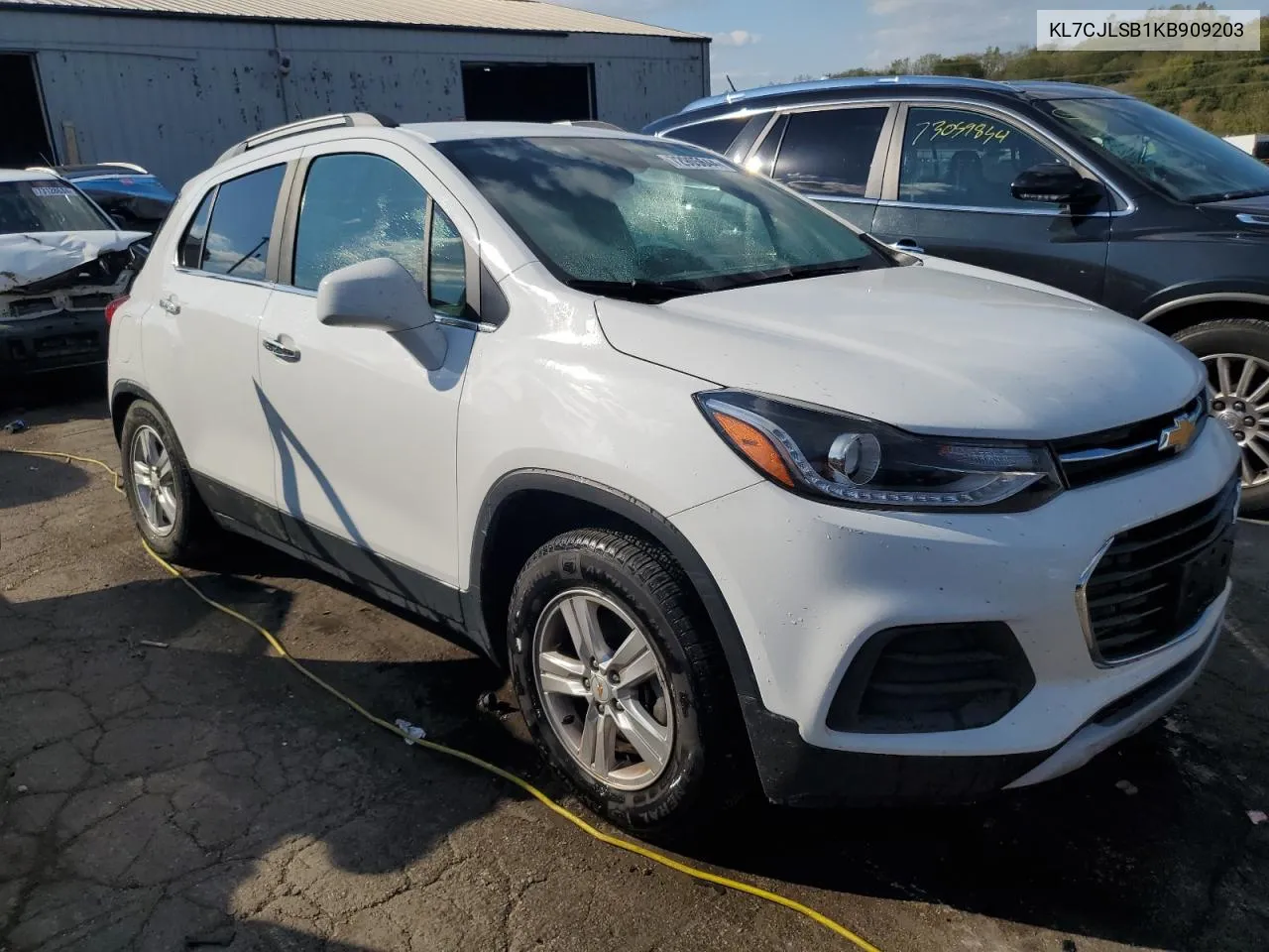 2019 Chevrolet Trax 1Lt VIN: KL7CJLSB1KB909203 Lot: 72905644