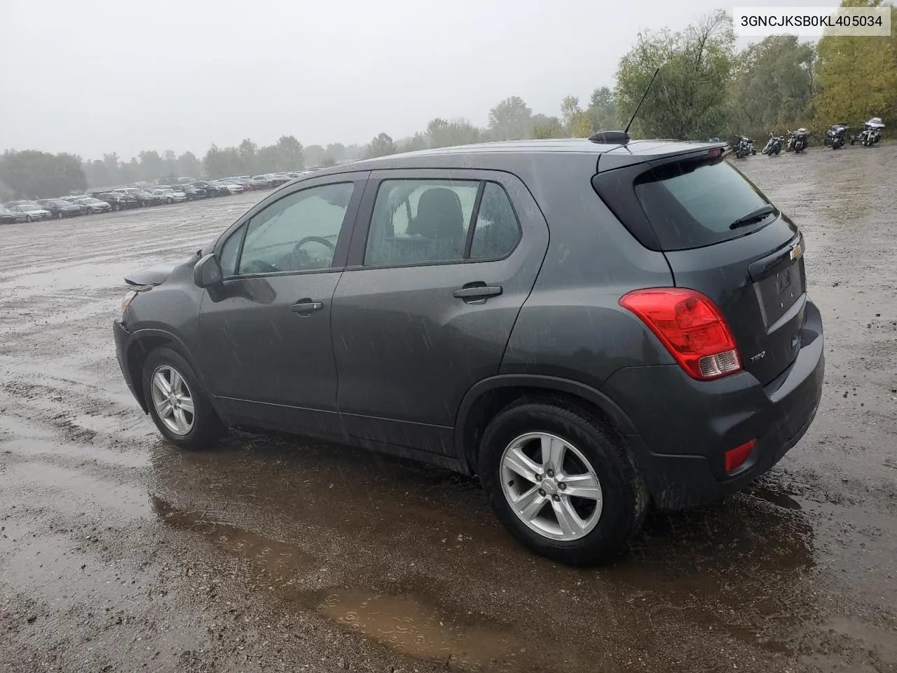 2019 Chevrolet Trax Ls VIN: 3GNCJKSB0KL405034 Lot: 72985594