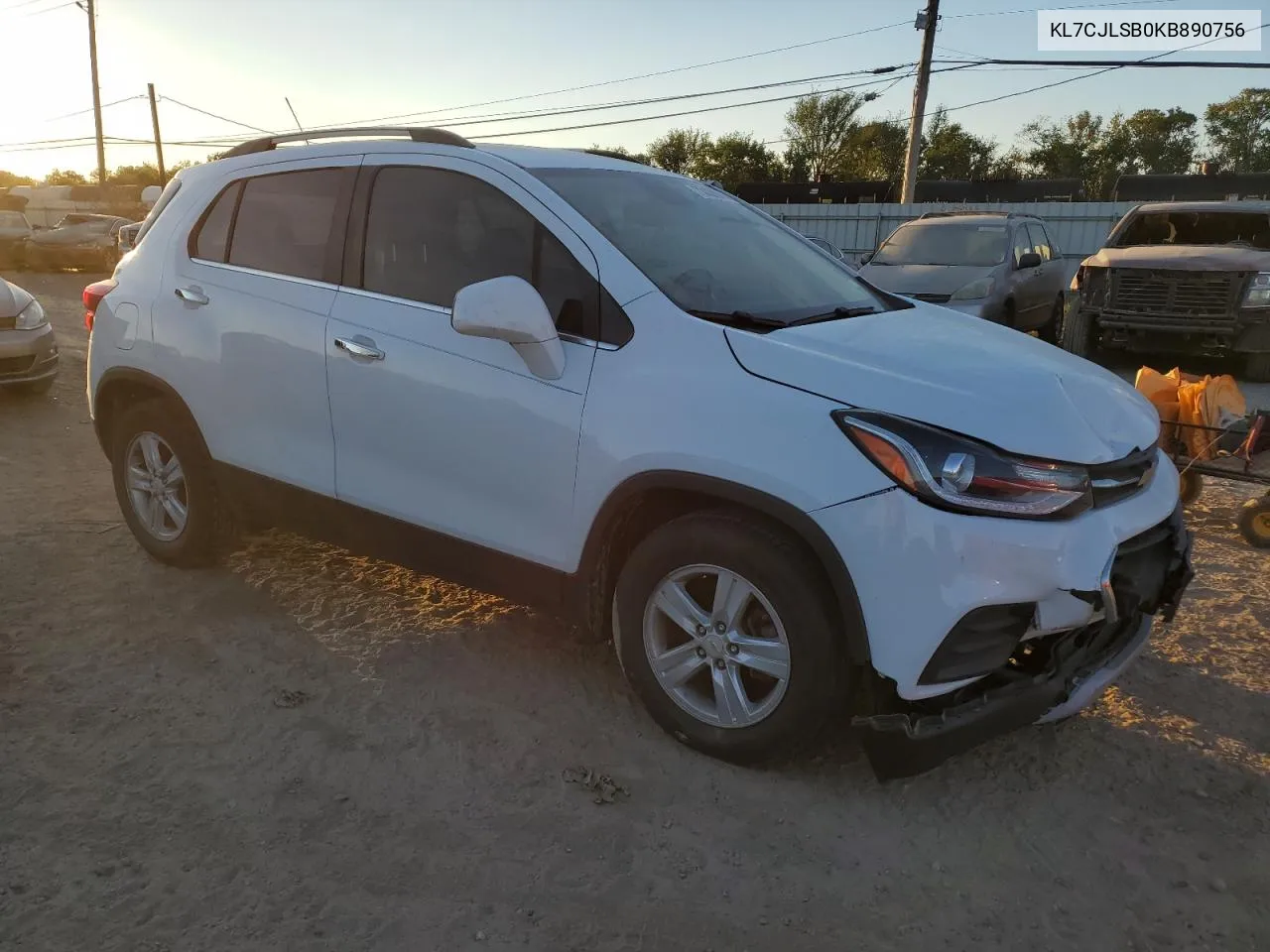 2019 Chevrolet Trax 1Lt VIN: KL7CJLSB0KB890756 Lot: 73028074