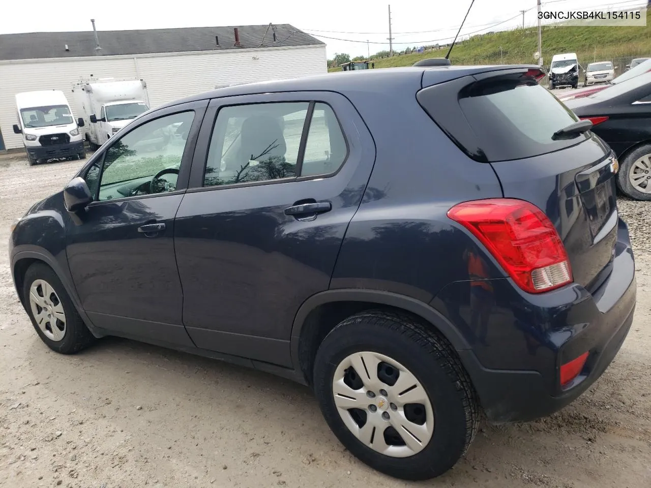 2019 Chevrolet Trax Ls VIN: 3GNCJKSB4KL154115 Lot: 73239324