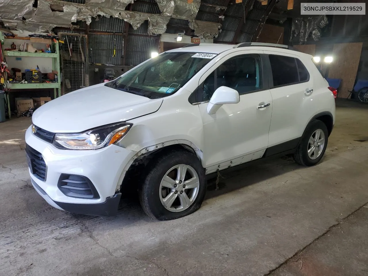 2019 Chevrolet Trax 1Lt VIN: 3GNCJPSBXKL219529 Lot: 73518044