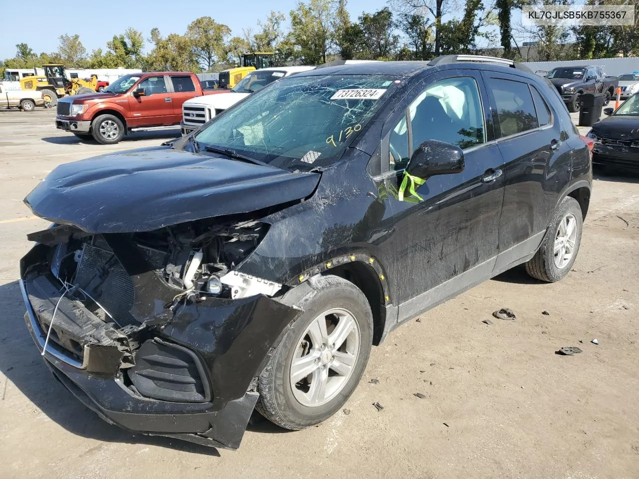 2019 Chevrolet Trax 1Lt VIN: KL7CJLSB5KB755367 Lot: 73726324