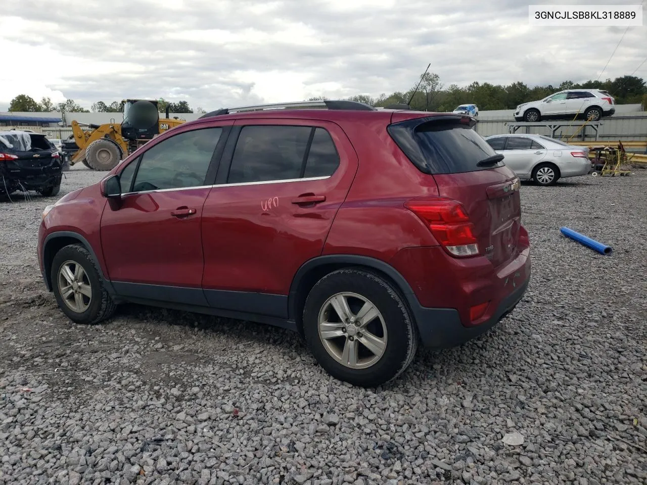 3GNCJLSB8KL318889 2019 Chevrolet Trax 1Lt