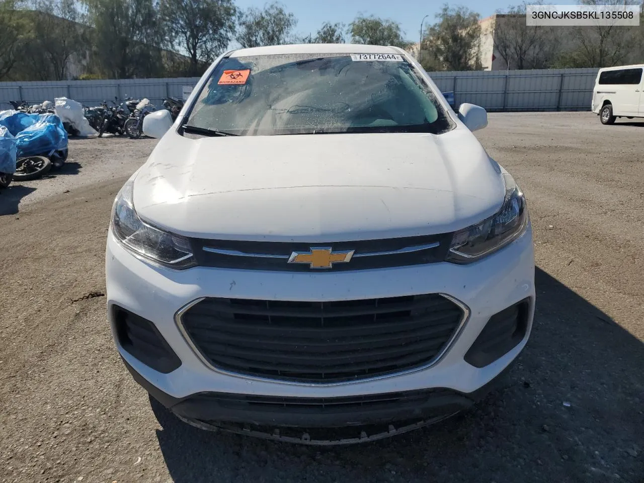 2019 Chevrolet Trax Ls VIN: 3GNCJKSB5KL135508 Lot: 73772644