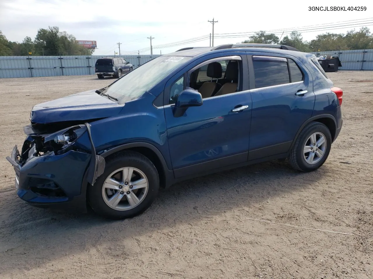 2019 Chevrolet Trax 1Lt VIN: 3GNCJLSB0KL404259 Lot: 74612084