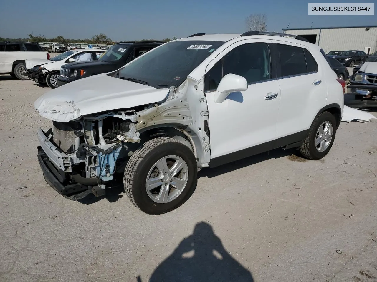 2019 Chevrolet Trax 1Lt VIN: 3GNCJLSB9KL318447 Lot: 74841264