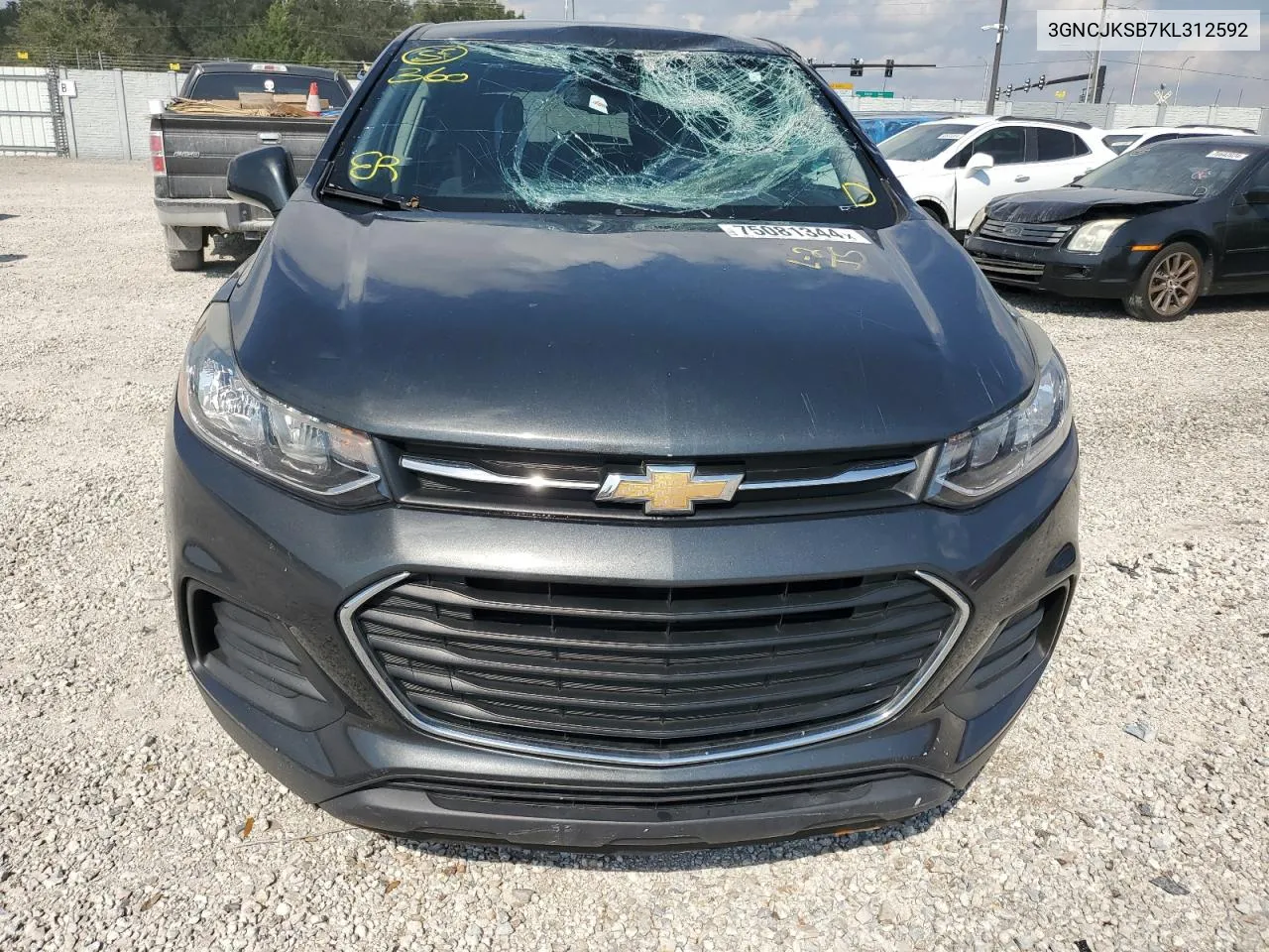 2019 Chevrolet Trax Ls VIN: 3GNCJKSB7KL312592 Lot: 75081344