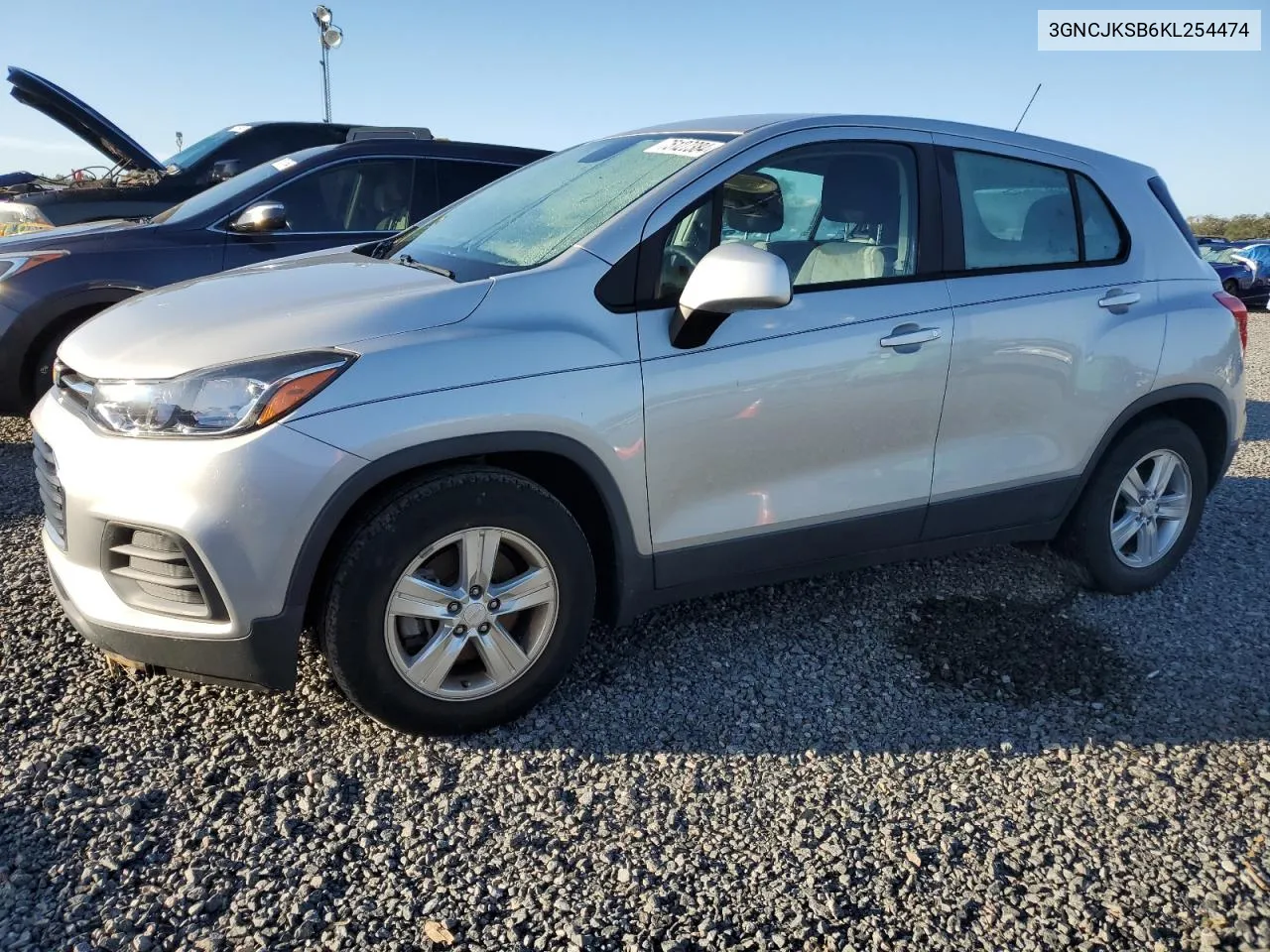 2019 Chevrolet Trax Ls VIN: 3GNCJKSB6KL254474 Lot: 75122384