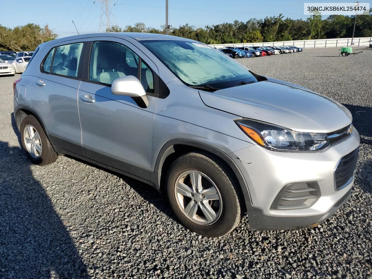 2019 Chevrolet Trax Ls VIN: 3GNCJKSB6KL254474 Lot: 75122384