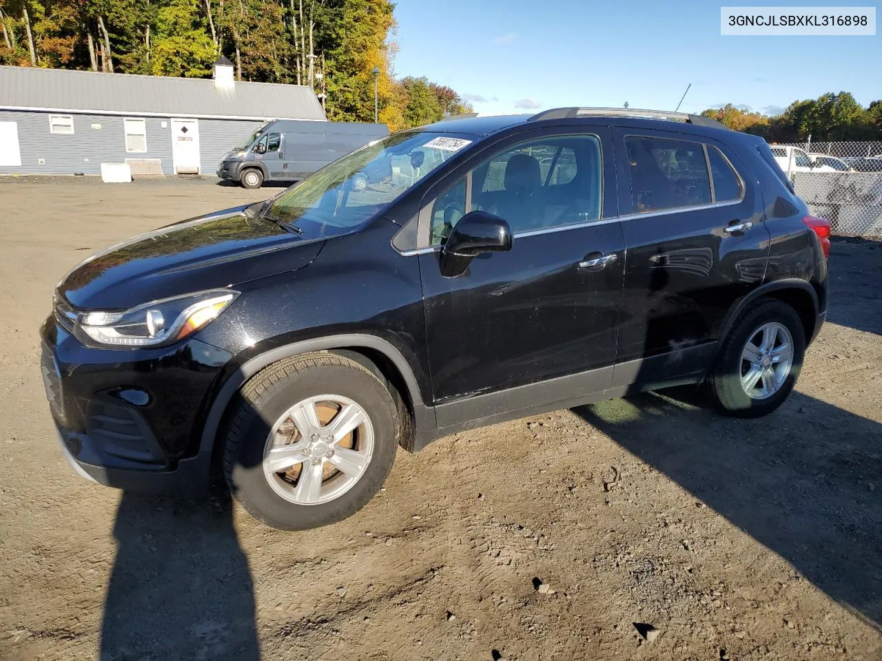 2019 Chevrolet Trax 1Lt VIN: 3GNCJLSBXKL316898 Lot: 75587754