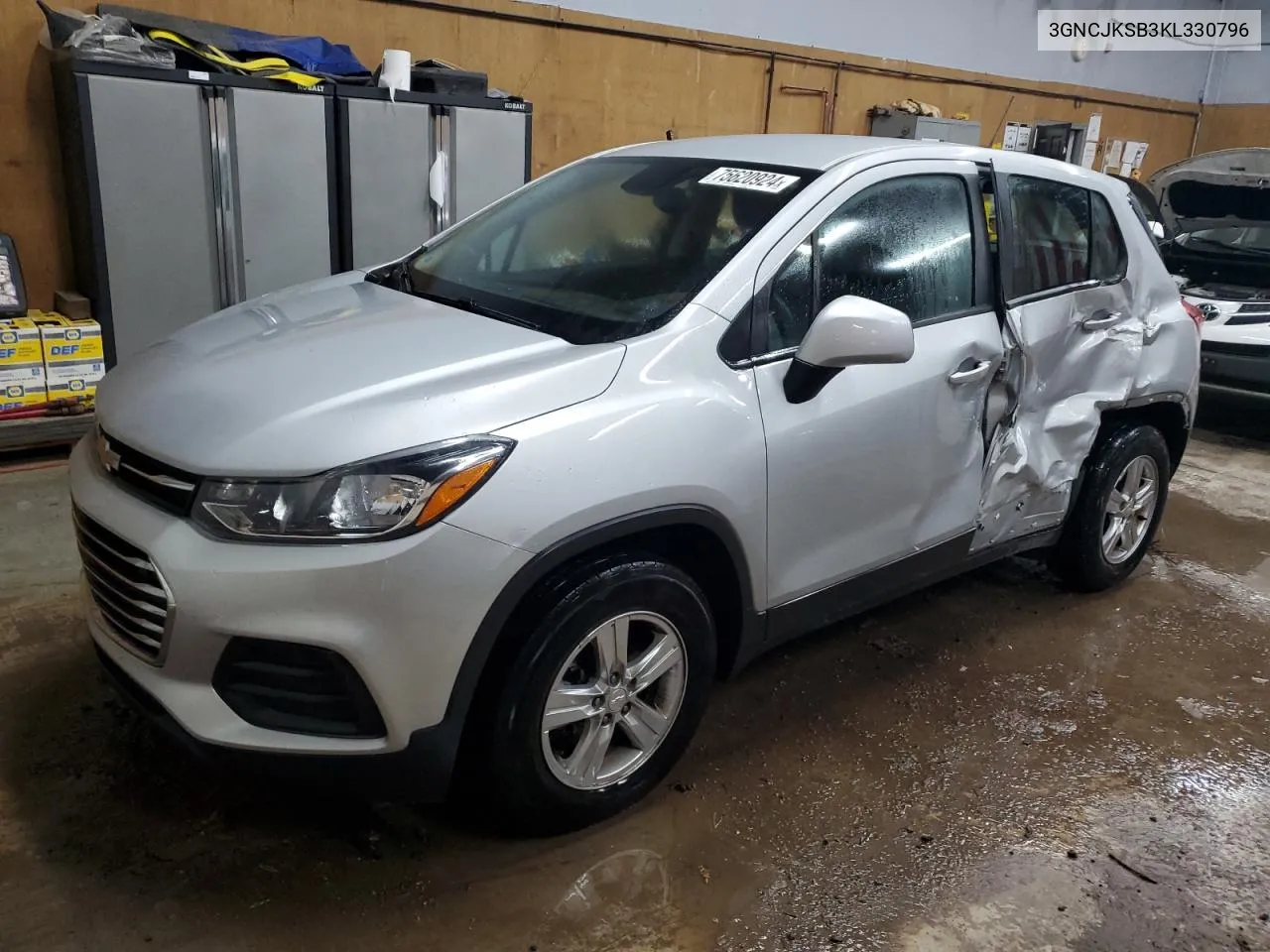 2019 Chevrolet Trax Ls VIN: 3GNCJKSB3KL330796 Lot: 75620924