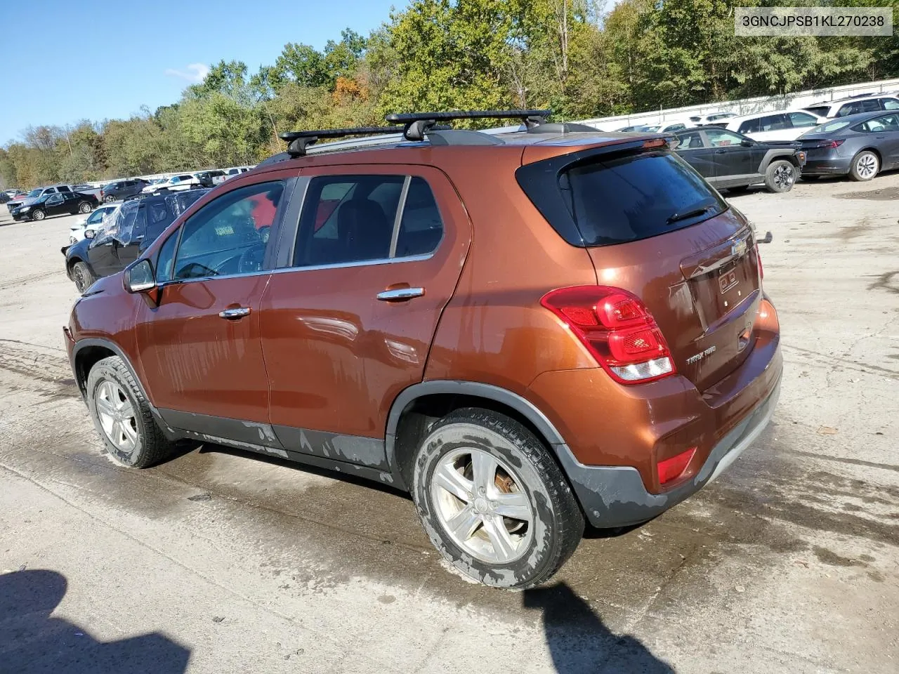 2019 Chevrolet Trax 1Lt VIN: 3GNCJPSB1KL270238 Lot: 75638594