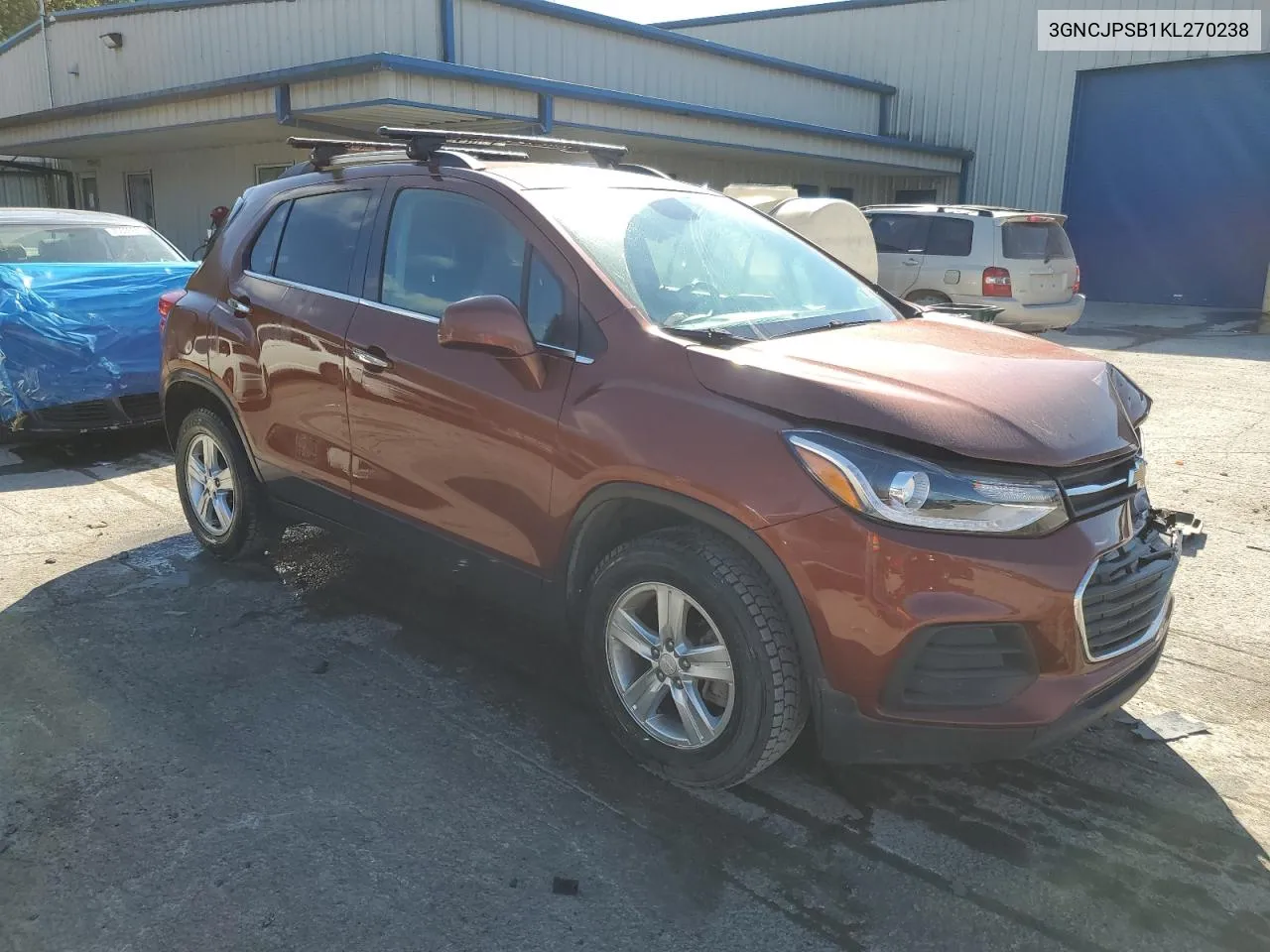 2019 Chevrolet Trax 1Lt VIN: 3GNCJPSB1KL270238 Lot: 75638594