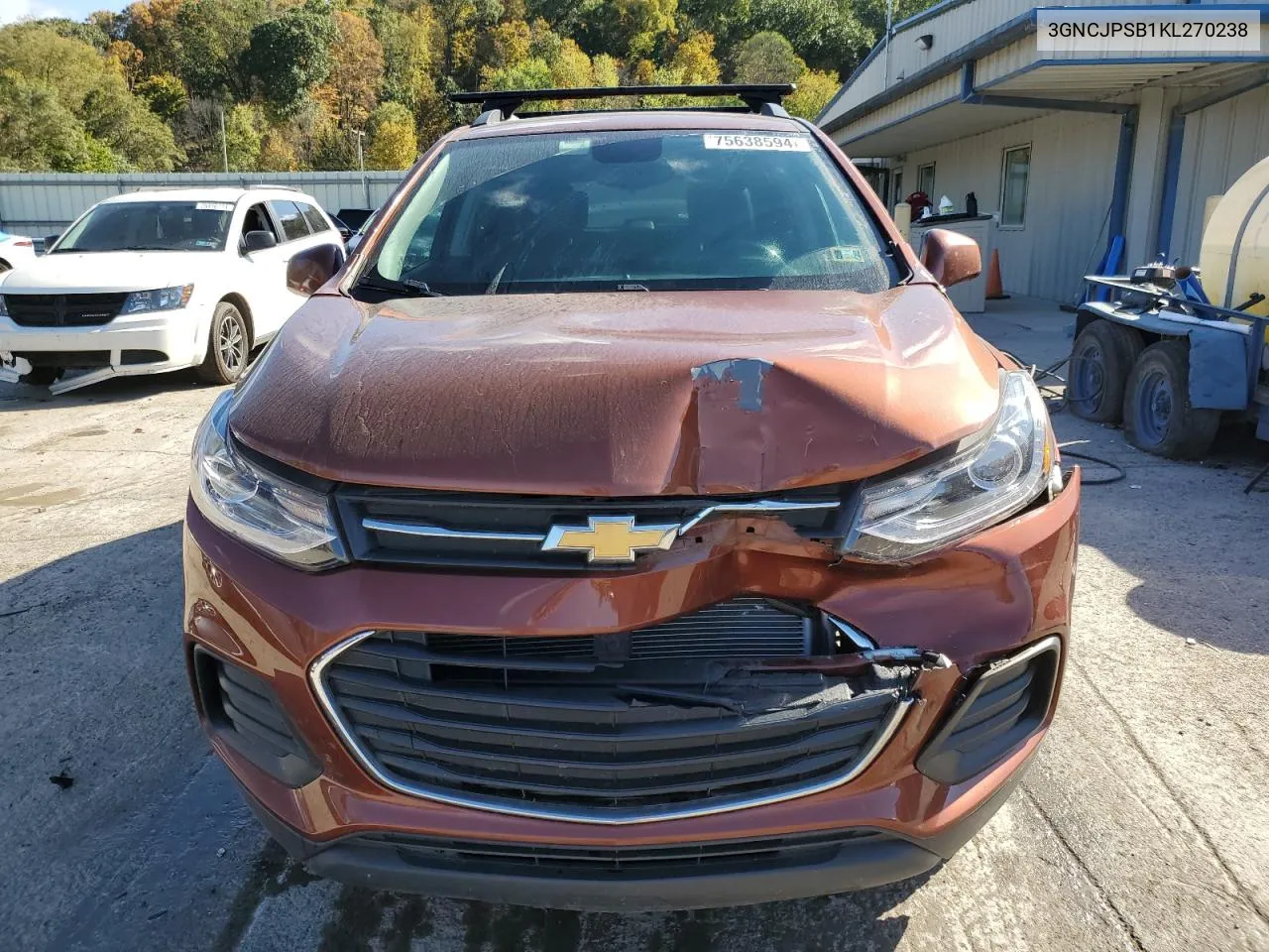 2019 Chevrolet Trax 1Lt VIN: 3GNCJPSB1KL270238 Lot: 75638594