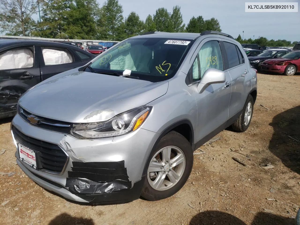 2019 Chevrolet Trax 1Lt VIN: KL7CJLSB5KB920110 Lot: 75730994